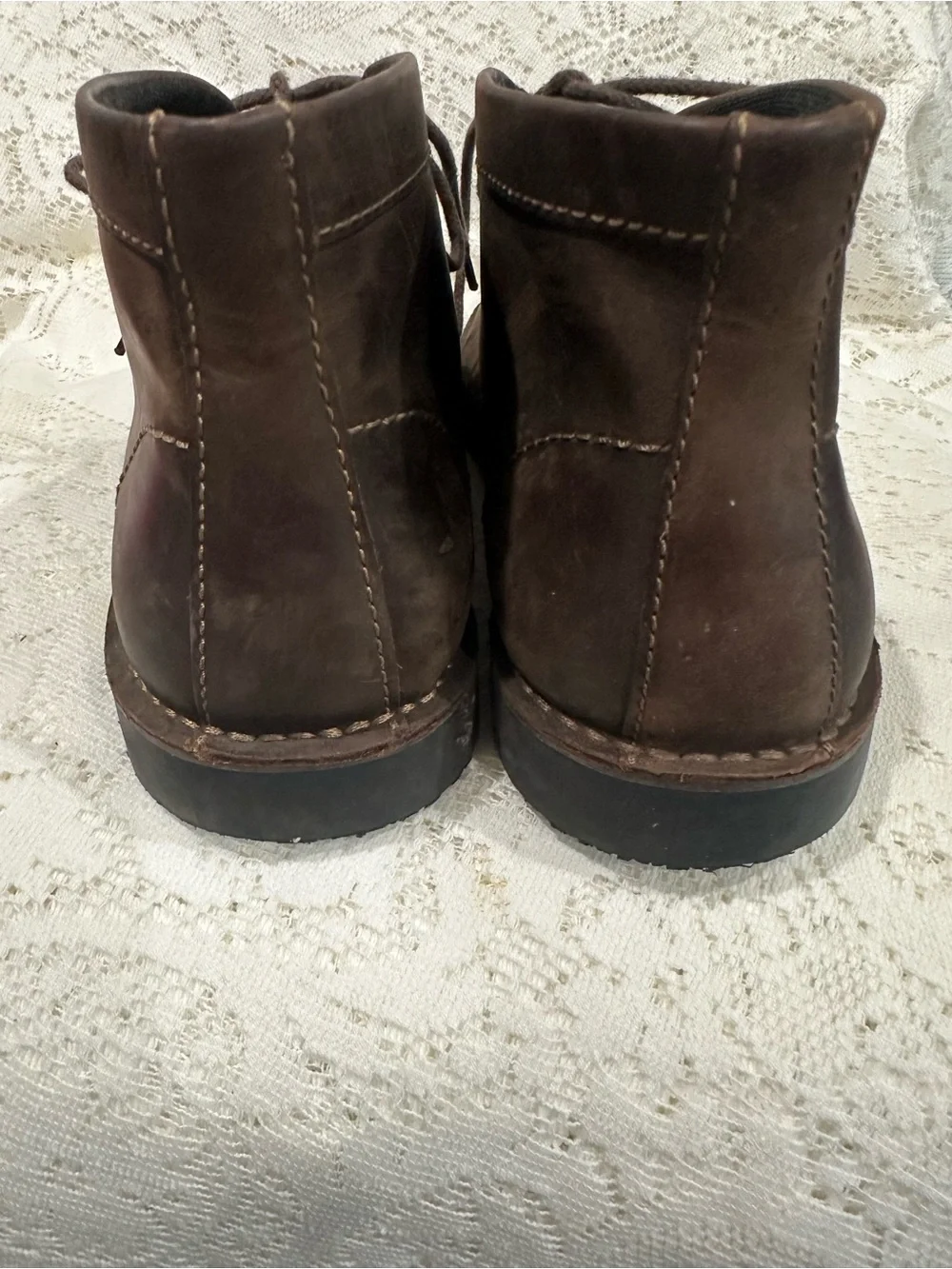 Rockport Men's Brown Leather Chukka Boots - Casual Lace-Up size 12 m academia